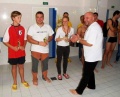 VSH 2013 plavání - vítězní jednotlivci zleva Černín, Marek a vítězná Vokounová